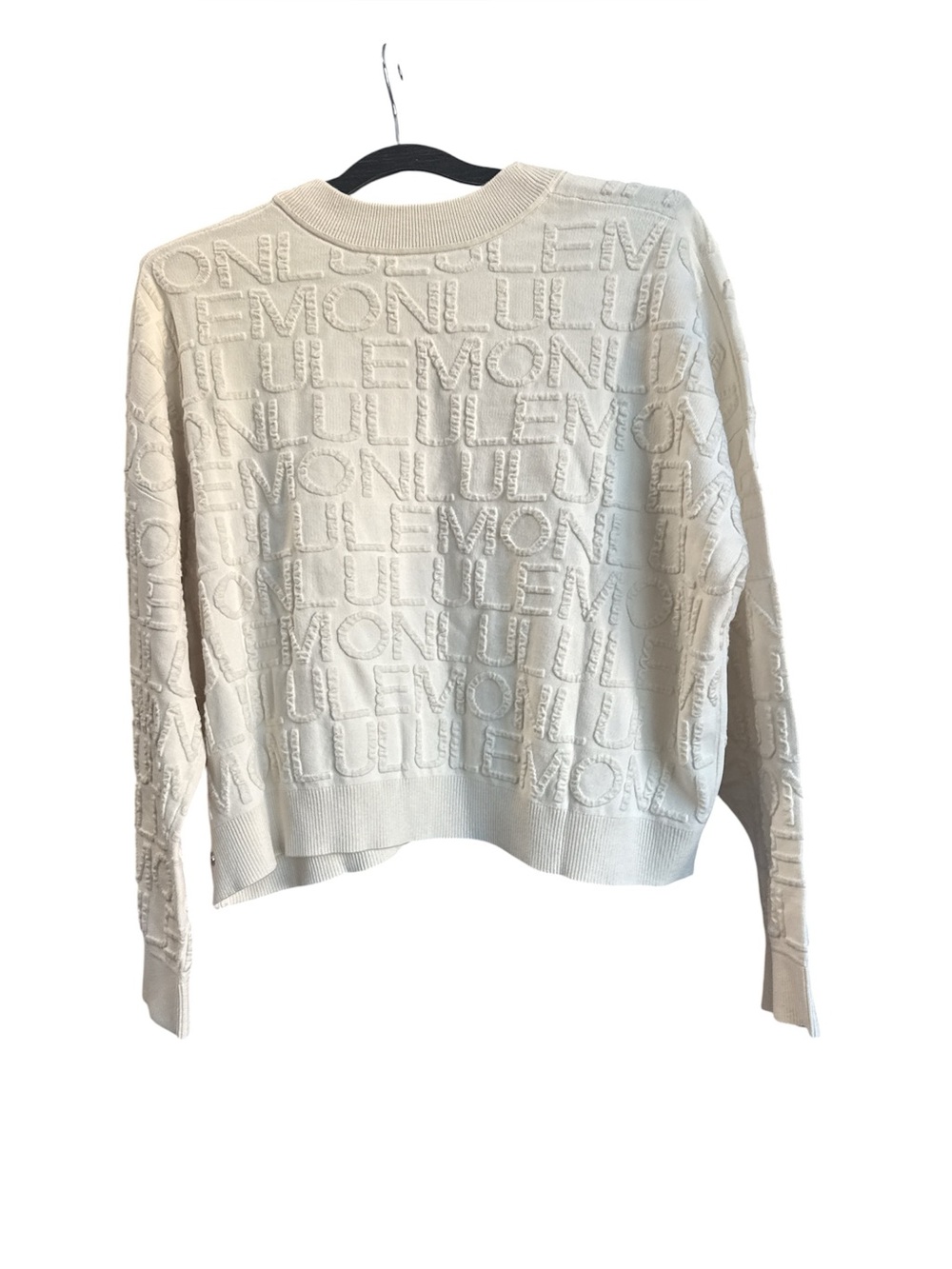 Lululemon Cotton-Blend Jacquard Crewneck Sweater Light Ivory - Picture 6 of 8